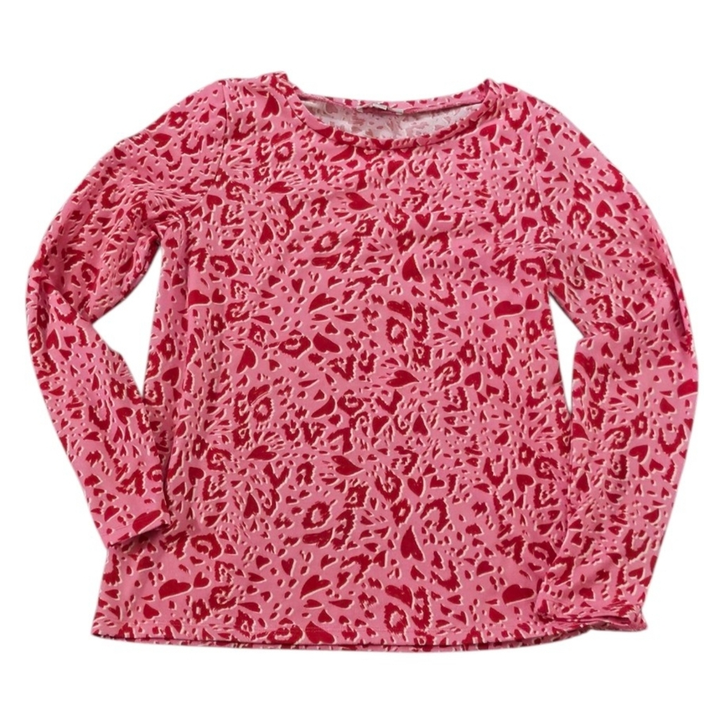 Loft Outlet Sleepwear Set Red & Pink Animal Print/Hearts Top Size S, Shorts M - Picture 3 of 15